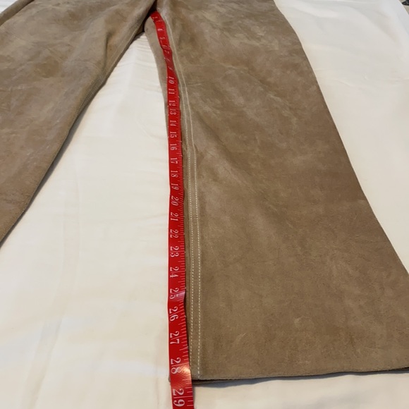 Loft Ann Taylor Soft Tan Leather Pants - Size 4 - Picture 12 of 15